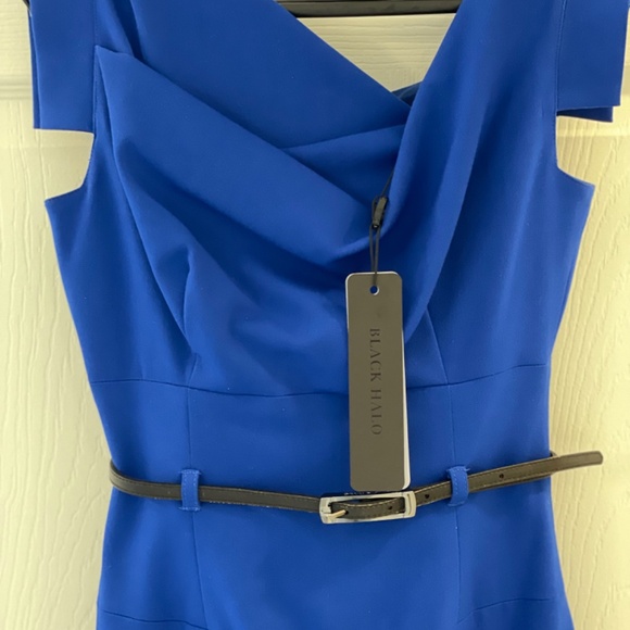 Fitted, Black Halo Jackie O Dress, Bright Royal Blue, BranNew with Tags Attached - Picture 9 of 10